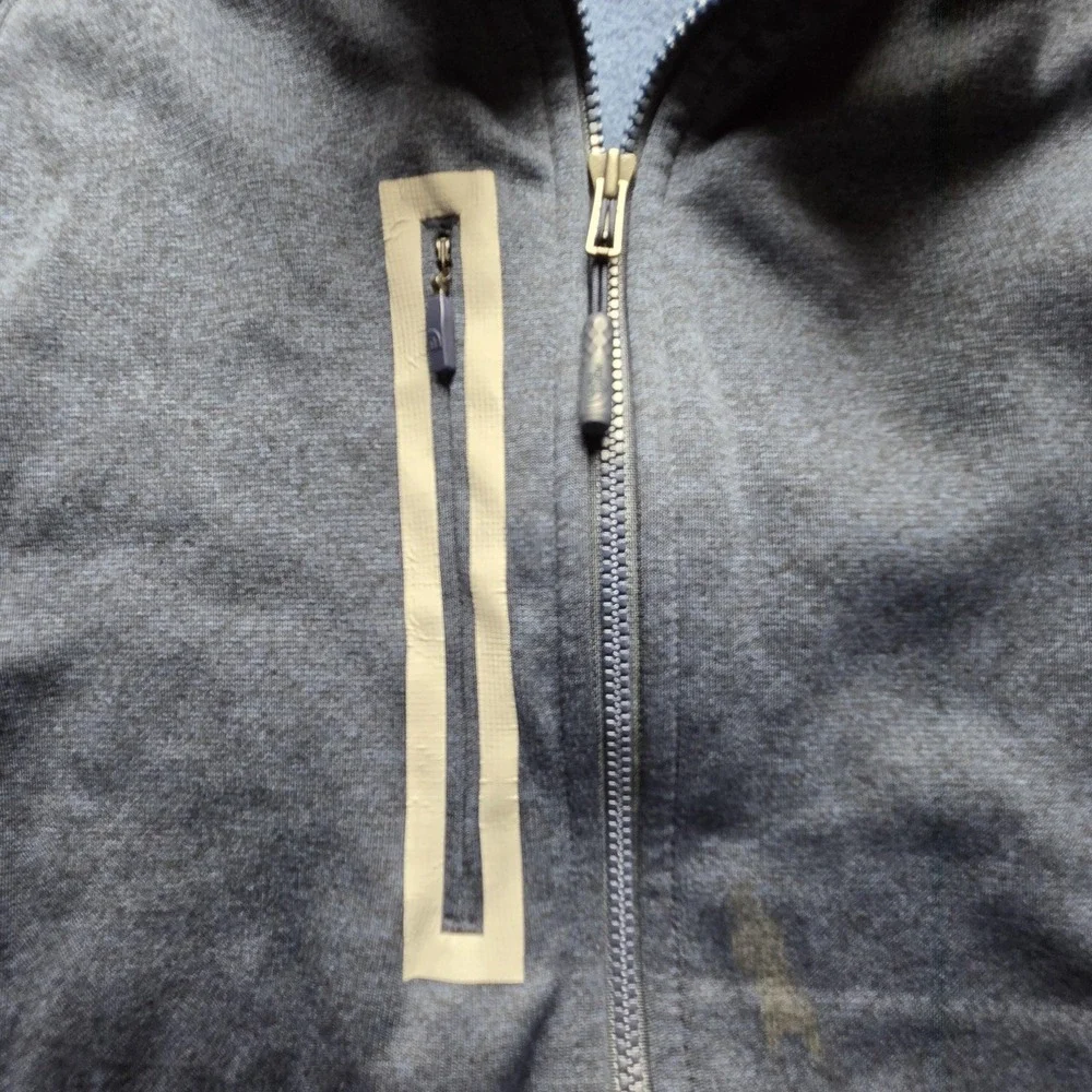 The North Face Jacket Mens Large Blue Softshell Full Zip Entellus Logo